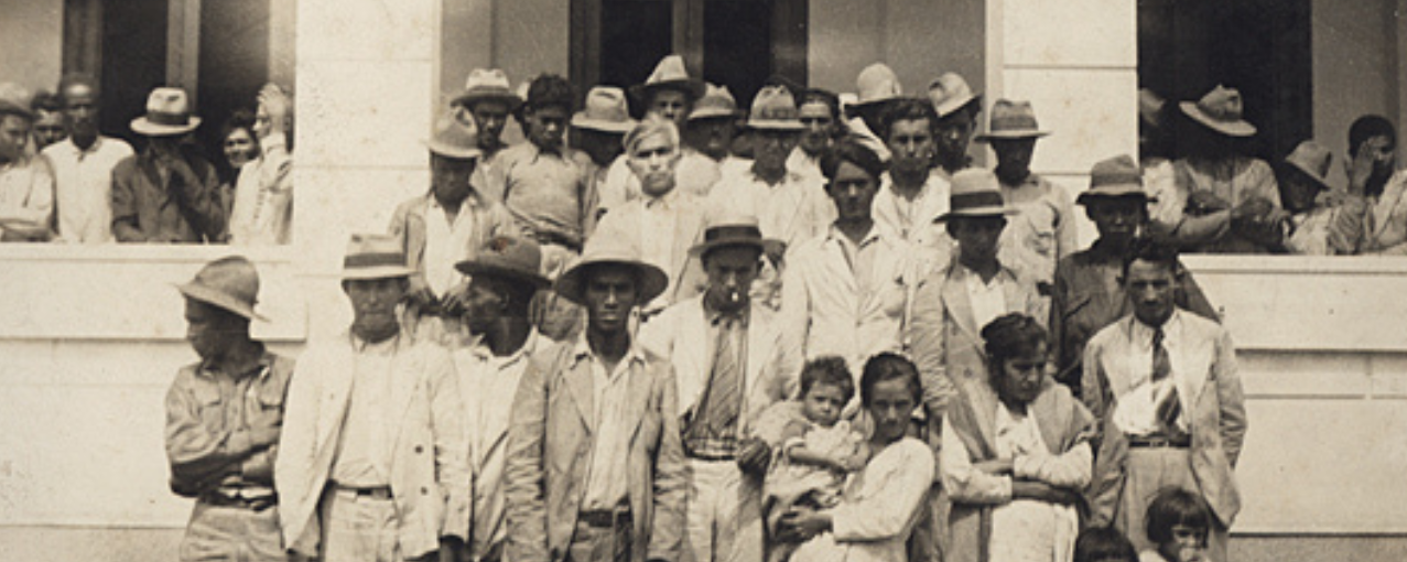 Brasileiros na hospedaria de imigrantes do Brás